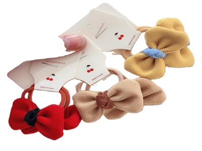 2pcs/set Korean Hair Ropes Cute Baby Bow Tie Headband Candy Hair Accessories
