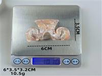 New Arrival 6cm Leopard Print Pvc M Shaped Grab Clip Shark Hair Clips Claws Accessories